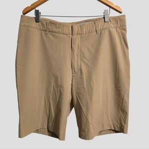 LACOSTE Sport Shorts Men's 38x9" Tan Khaki 4-Way Stretch Outdoors Comfort Golf